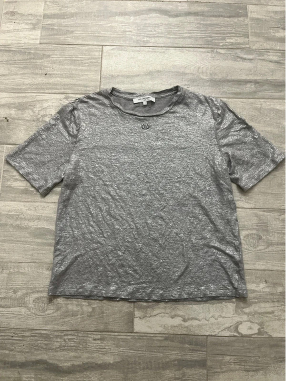 Gerard Darel Silver Linen Top